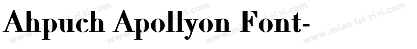 Ahpuch Apollyon Font字体转换